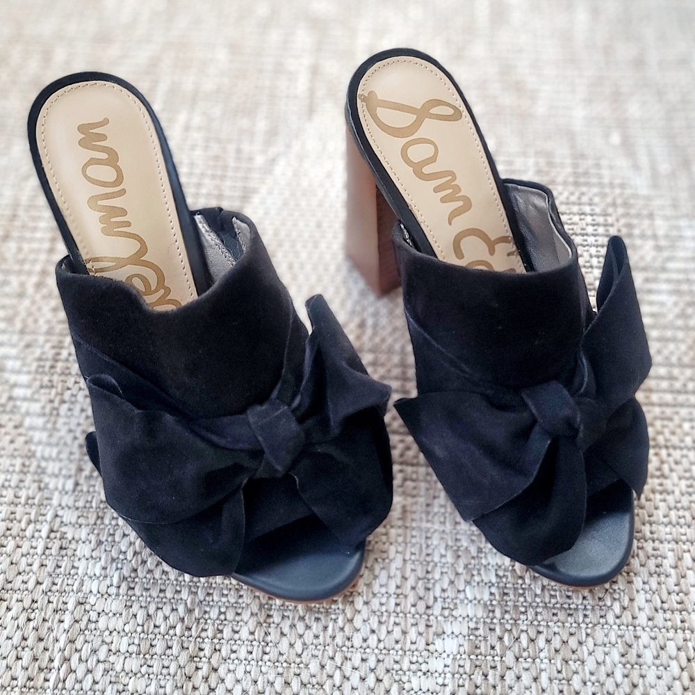 Sam Edelman Black Suade Yumi Mule with Size 7.5